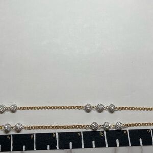 J. Crew Gold and Pave Beaded Long Necklace